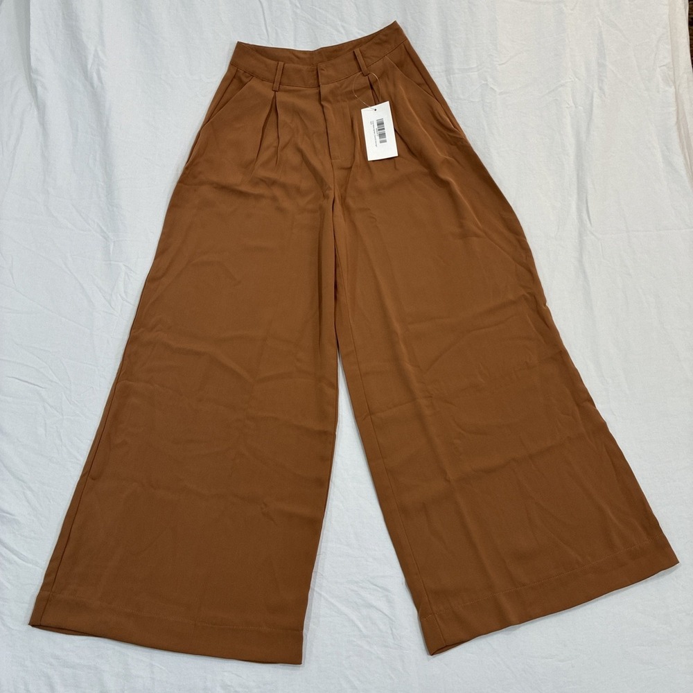 NEW With Tags Tronjori Women's High Waist Wide Leg‎ Pants Size XS Trousers
